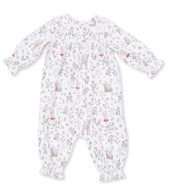 Angel Dear Enchanted Woodland Smocked LS Romper