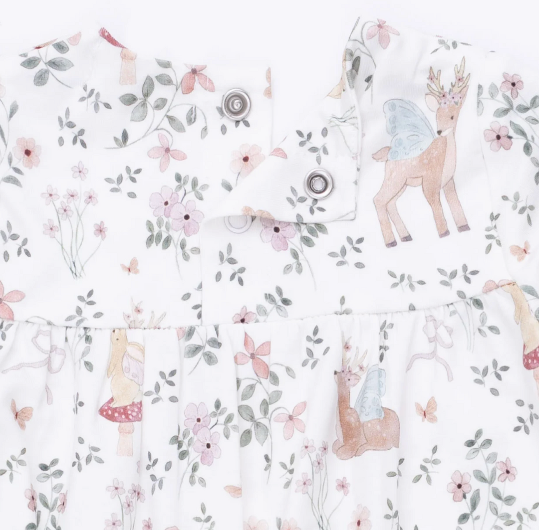 Angel Dear Enchanted Woodland Smocked LS Romper