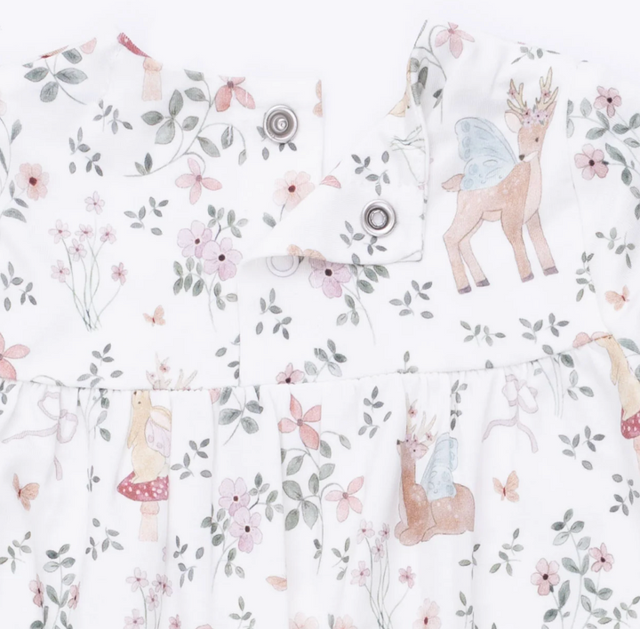Angel Dear Enchanted Woodland Smocked LS Romper