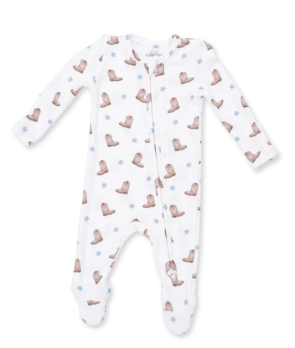 Angel Dear Mini Cowboy Boots 2 Way Zip Footie