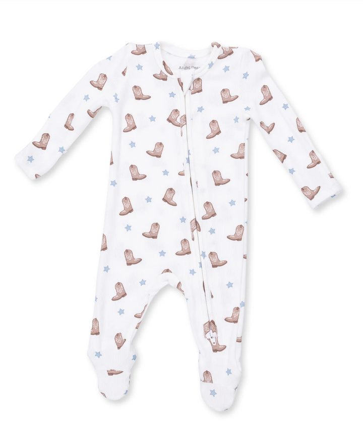 Angel Dear Mini Cowboy Boots 2 Way Zip Footie