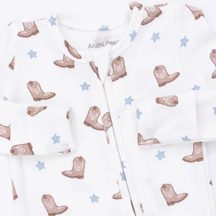 Angel Dear Mini Cowboy Boots 2 Way Zip Footie