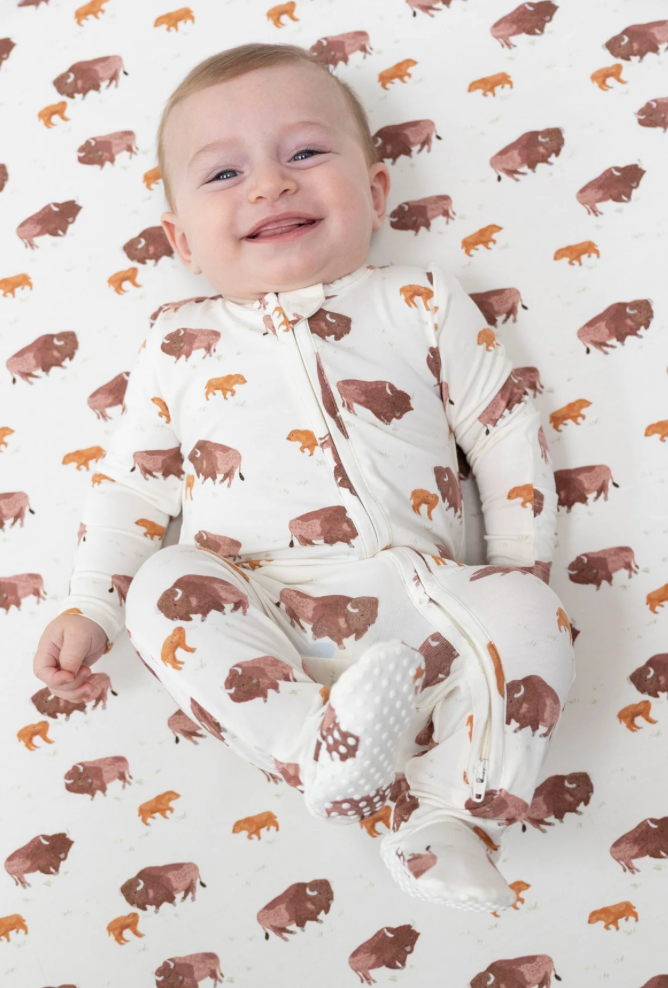 Angel Dear American Buffalo 2 Way Zip Footie