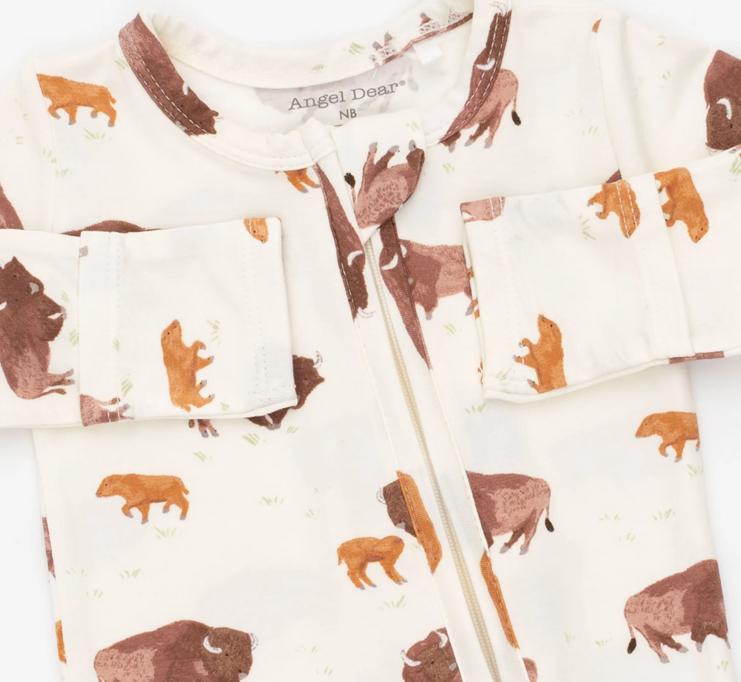 Angel Dear American Buffalo 2 Way Zip Footie