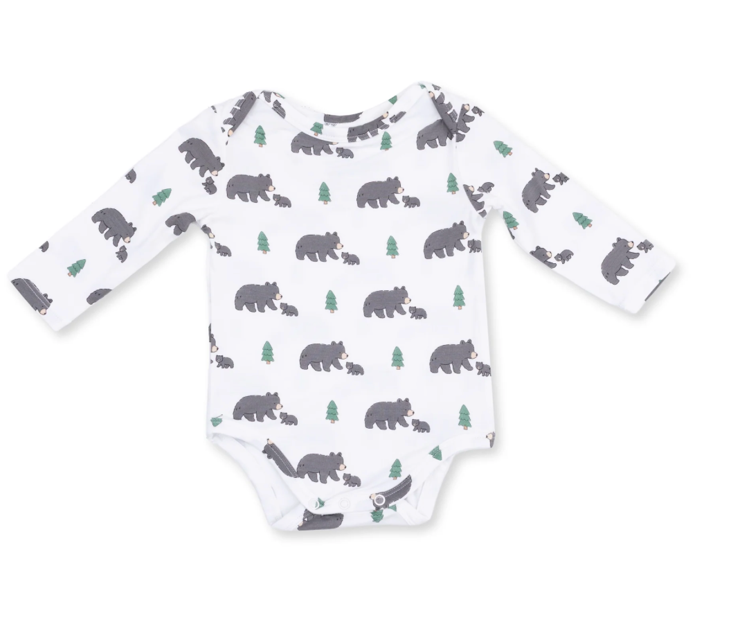 Angel Dear Black Bears LS Bodysuit