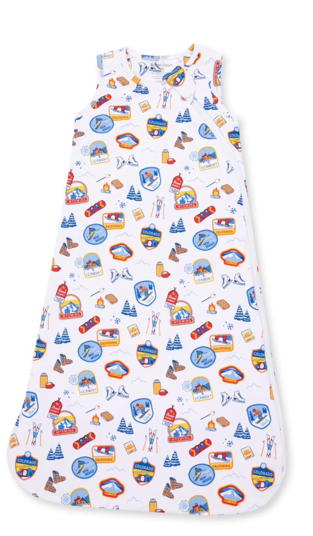 Angel Dear Sleep Bag - Vintage Ski Patches