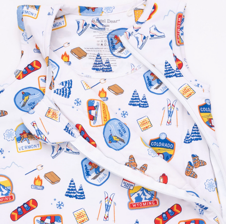 Angel Dear Sleep Bag - Vintage Ski Patches