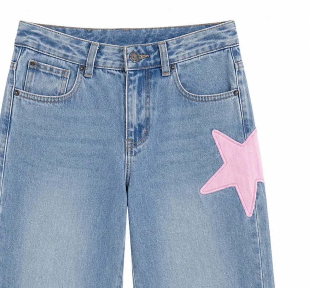 KatieJNYC Philly Star Applique Jean