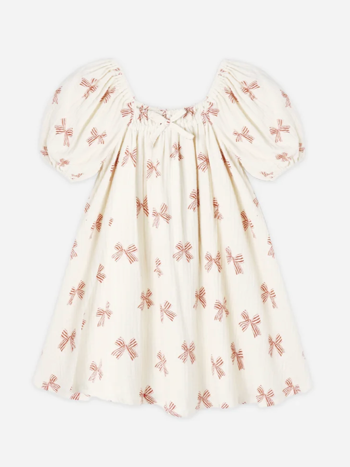 Rylee + Cru Peppermint Bows Sabrina Mini Dress