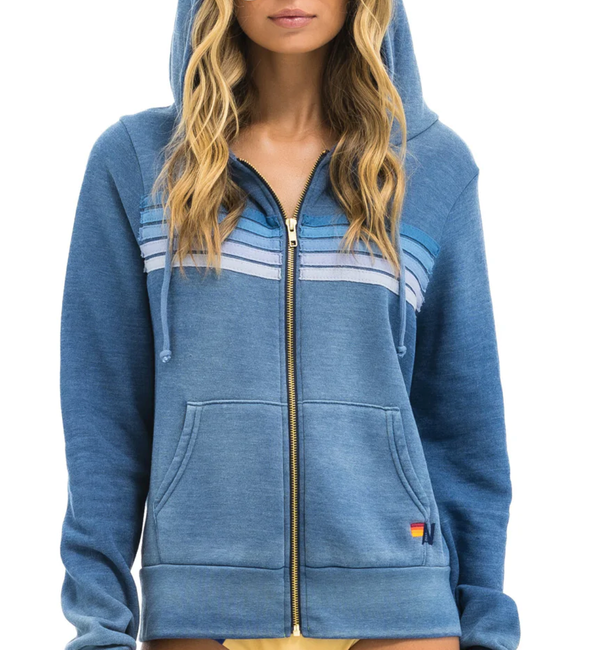 Aviator Nation 5 Stripe Stitch Hoodie