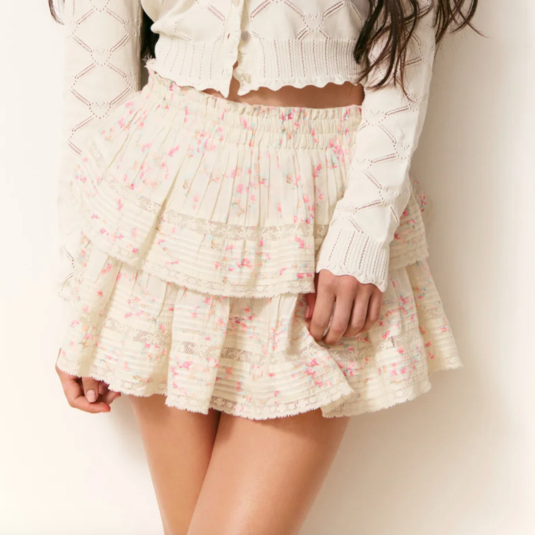 Love Shack Fancy Ruffle Mini Skirt Skipper & Scout 