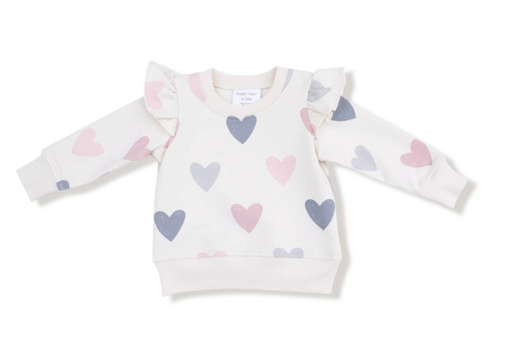 Angel Dear Hearts Ruffle Sweatshirt/Cargo Pant SET Skipper & Scout 
