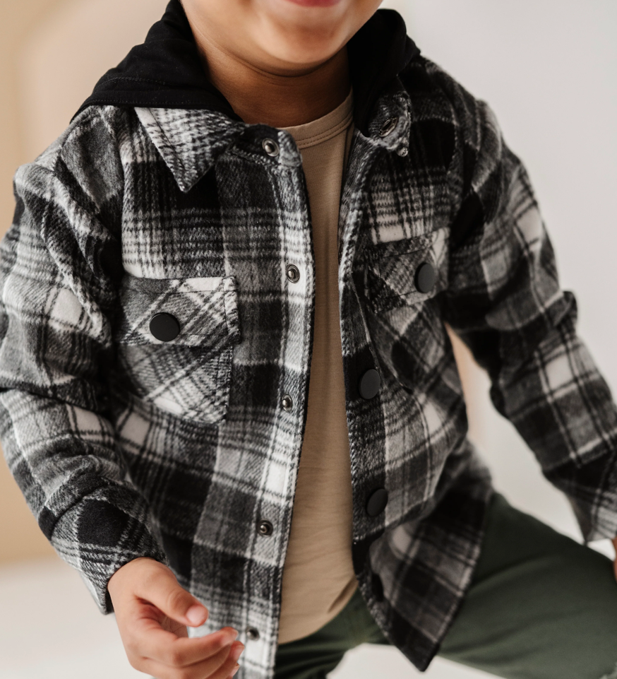 babysprouts HOODED SHACKET Skipper & Scout 