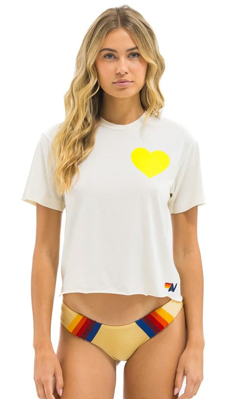 Aviator Nation Heart Print Boyfriend Tee Skipper & Scout 