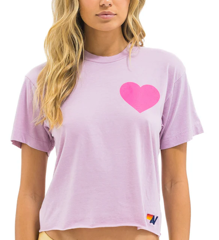 Aviator Nation Heart Print Boyfriend Tee