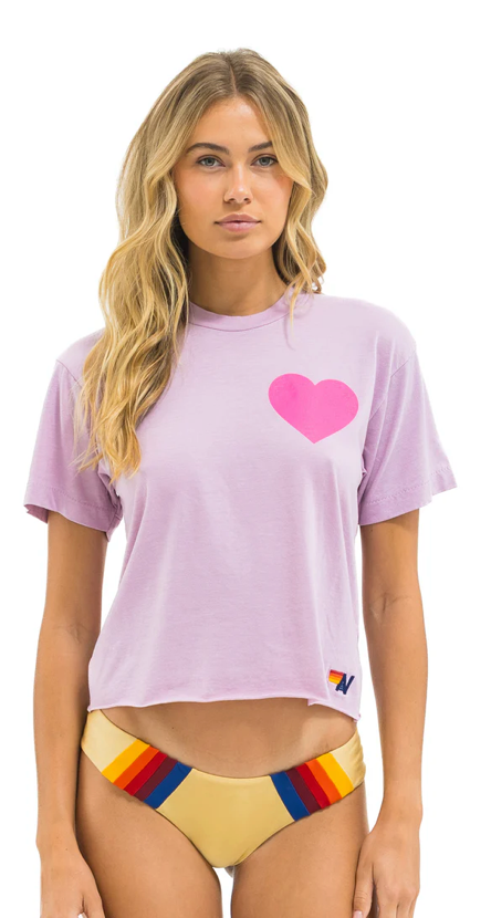 Aviator Nation Heart Print Boyfriend Tee Skipper & Scout 
