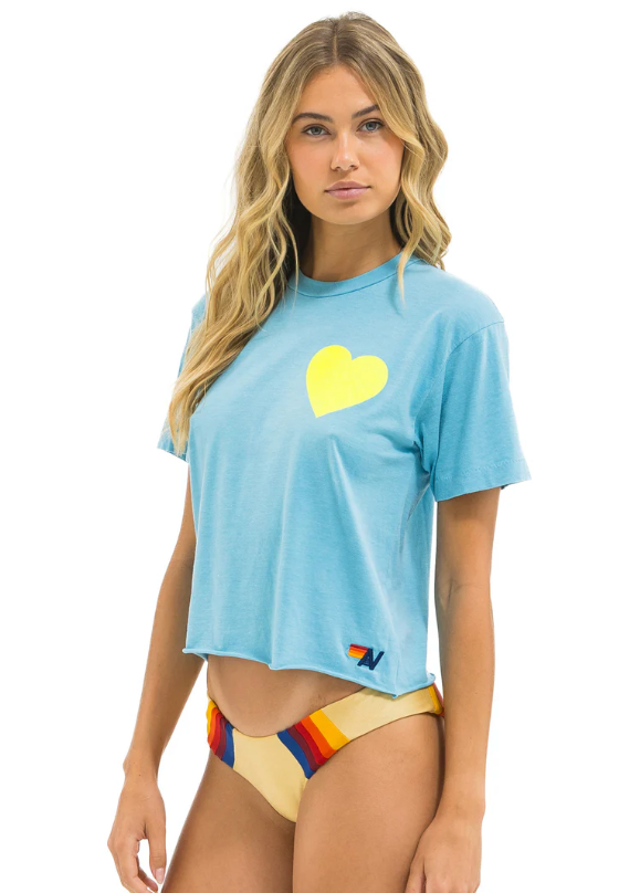 Aviator Nation Heart Print Boyfriend Tee Skipper & Scout 