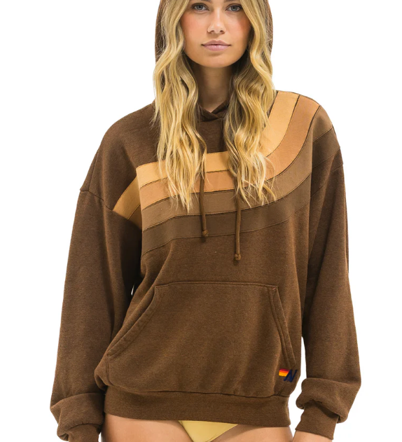 Aviator Nation Wave Stripe 4 Pullover Hoodie Relaxed