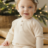 Quincy Mae Henley Knit Top/Legging SET