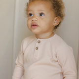 Quincy Mae Henley Knit Top/Legging SET
