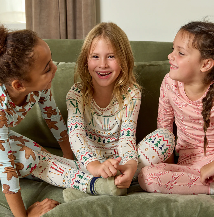 Pink Chicken Ski Fair Isle Bamboo Romper Skipper & Scout 