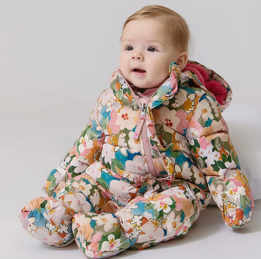 Pink Chicken Baby Girls Ruffle Snowsuit Skipper & Scout 