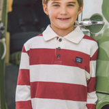 Feather 4 Arrow Nash Rugby LS Striped Polo