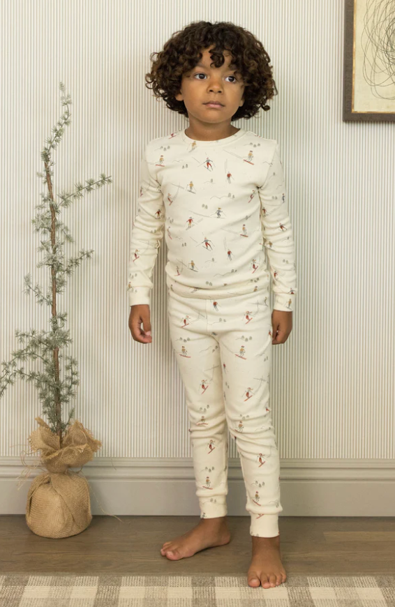 Rylee + Cru Skiers Organic LS Pajama Set Skipper & Scout 