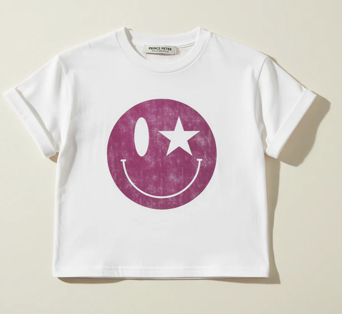 Prince Peter Happy Face Foil Crop Tee Skipper & Scout 