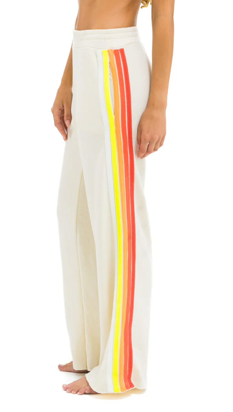 Aviator Nation 5 Stripe wide leg  with colorful stripes 