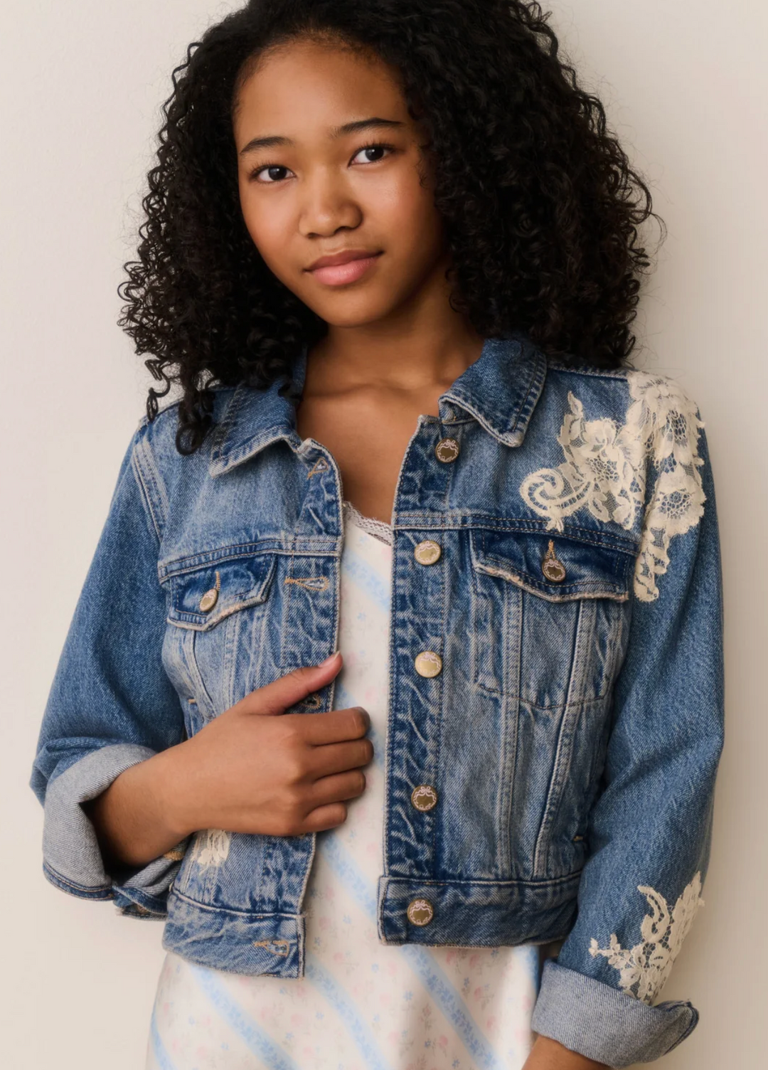 Love Shack Fancy Tween Lavina Denim Jacket
