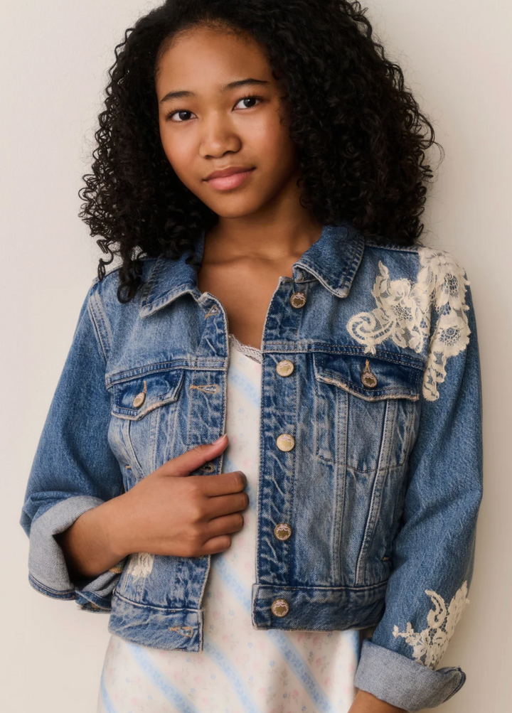 Love Shack Fancy Tween Lavina Denim Jacket