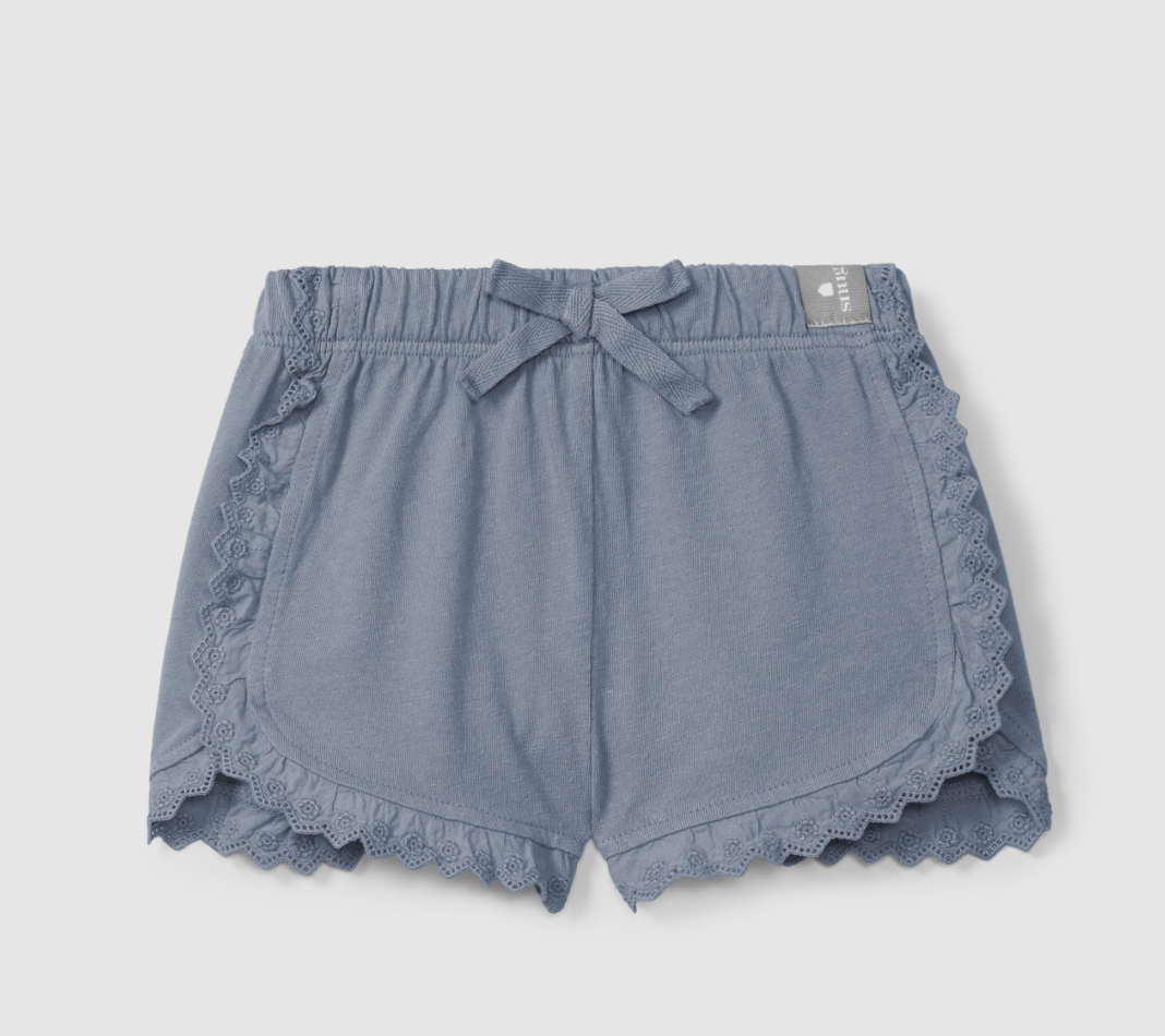 Snug Eyelet Ruffle Knit Shorts