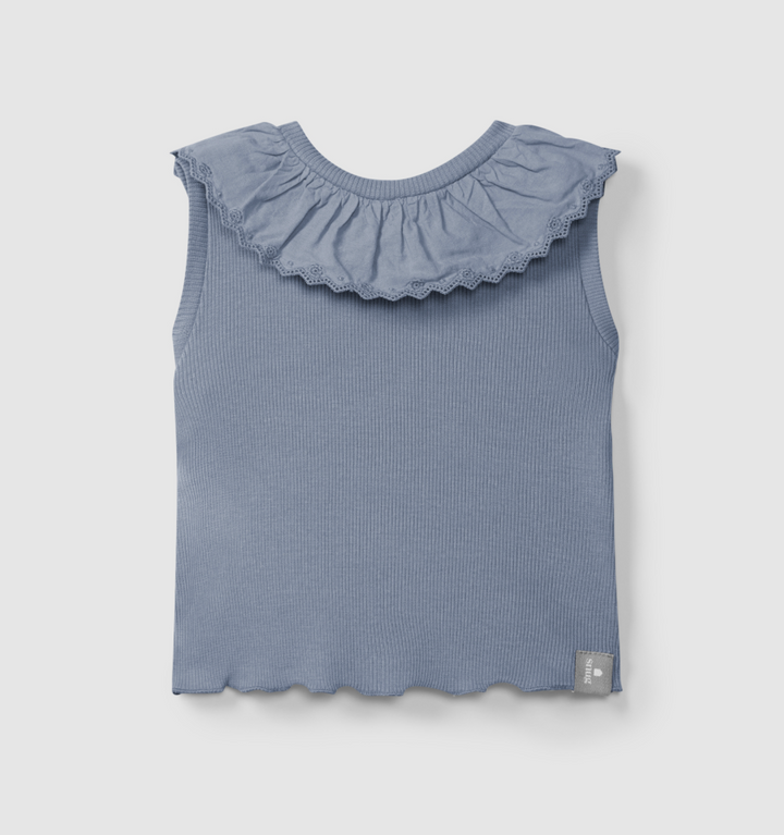 Snug Eyelet Trim Shorts/Sleeveless Top SET