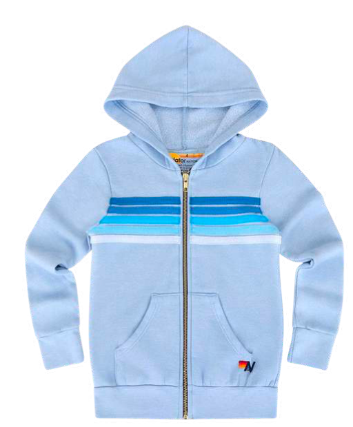 Aviator Nation Kids 5 Stripe Zip Hoodie