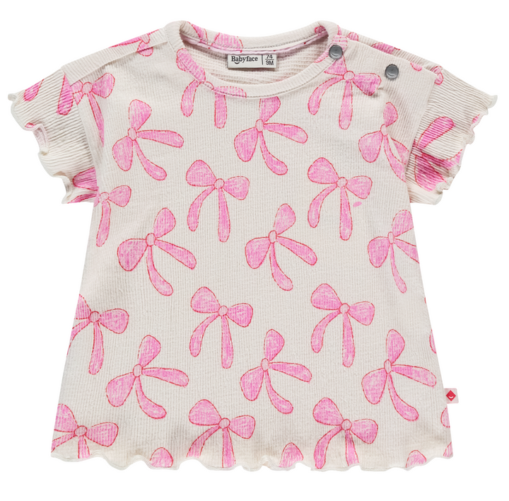 BabyFace Baby Girls Bow Print Tee/Short SET