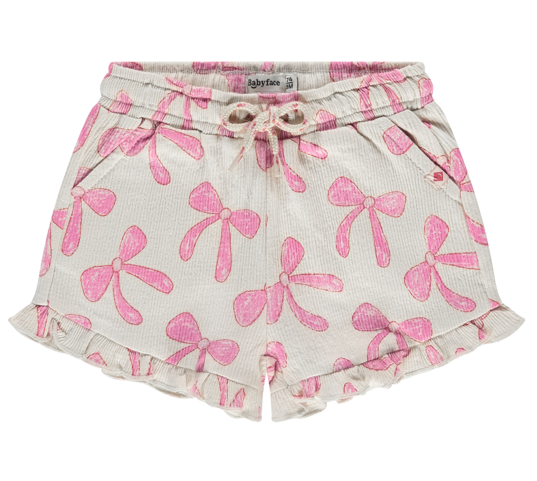 BabyFace Baby Girls Bow Print Tee/Short SET