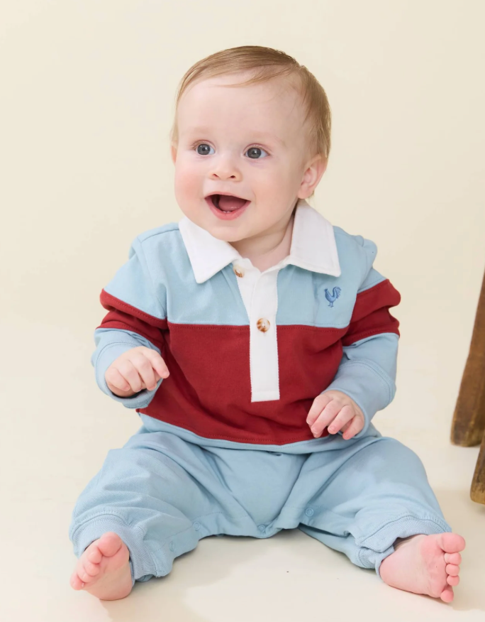 Pink Chicken Baby Boys Albert Rugby Jumper