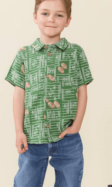 Pink Chicken Football Field Jack Shirt Skipper & Scout 