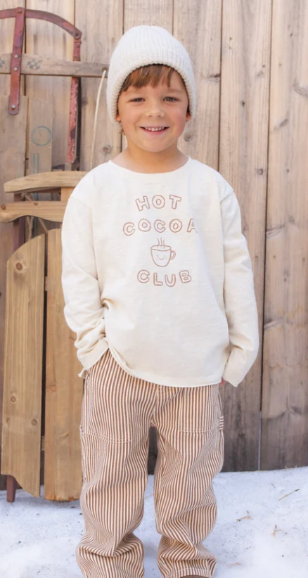 Rylee + Cru Hot Cocoa Club Raw Edge LS Tee