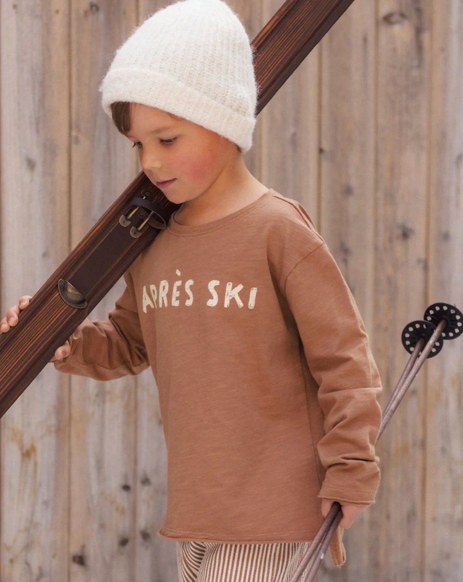 Rylee + Cru Apres Ski Raw Edge LS Tee