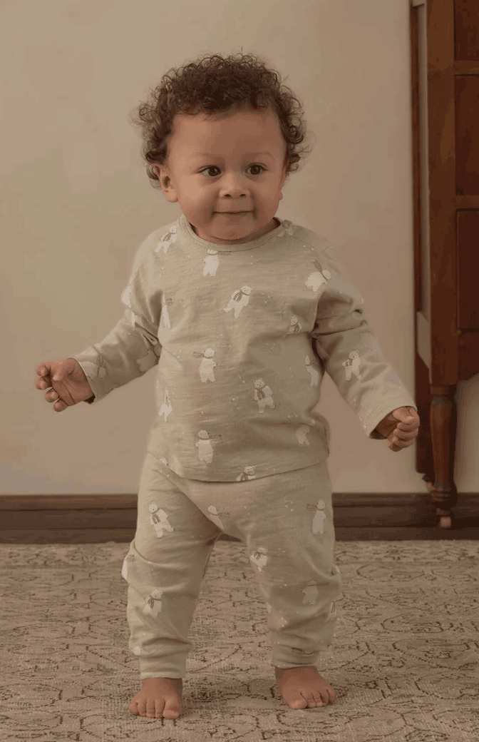 Rylee + Cru Polar Bears LS Tee/Pant SET Skipper & Scout 