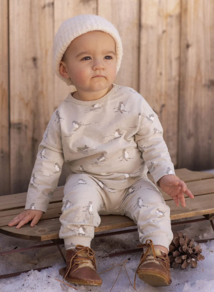 Rylee + Cru Skiing Penguins LS Tee/Pant SET