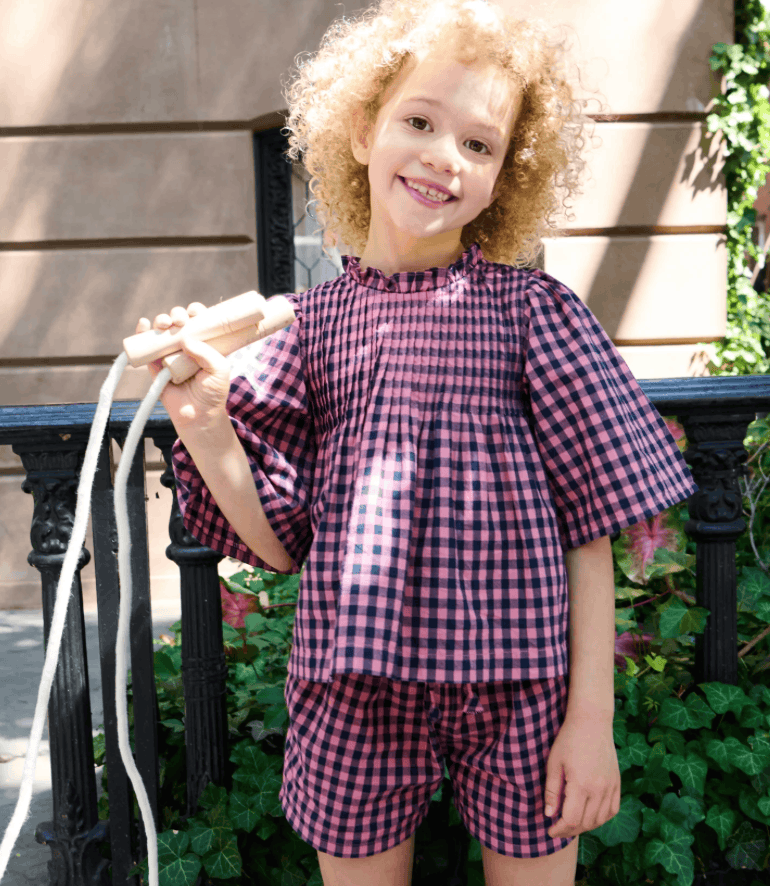Pink Chicken Theodore Check Short Skipper & Scout 