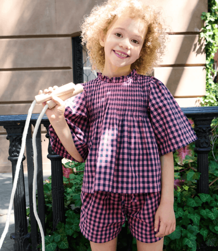Pink Chicken Theodore Check Short Skipper & Scout 
