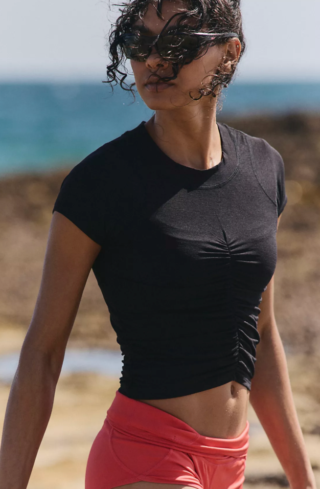 FP Movement Tempo Ruched Short Sleeve Top