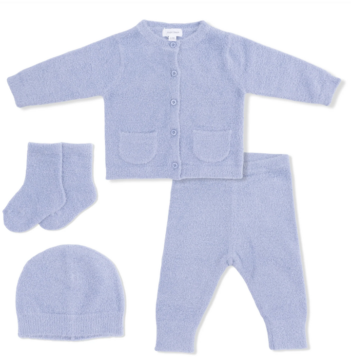 Angel Dear Chenille Cardigan 4PC Set
