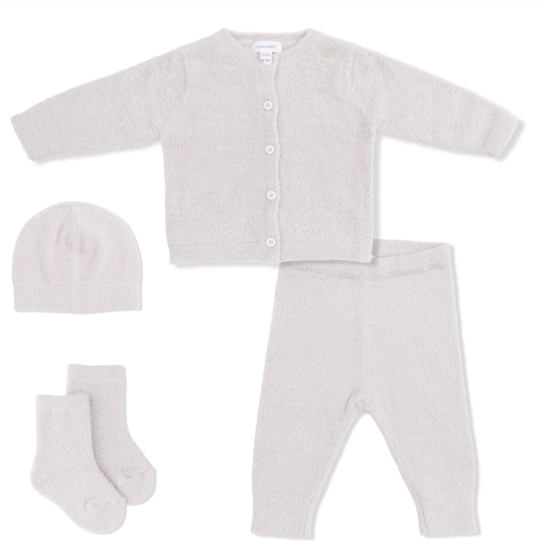 Angel Dear Chenille Cardigan 4PC Set