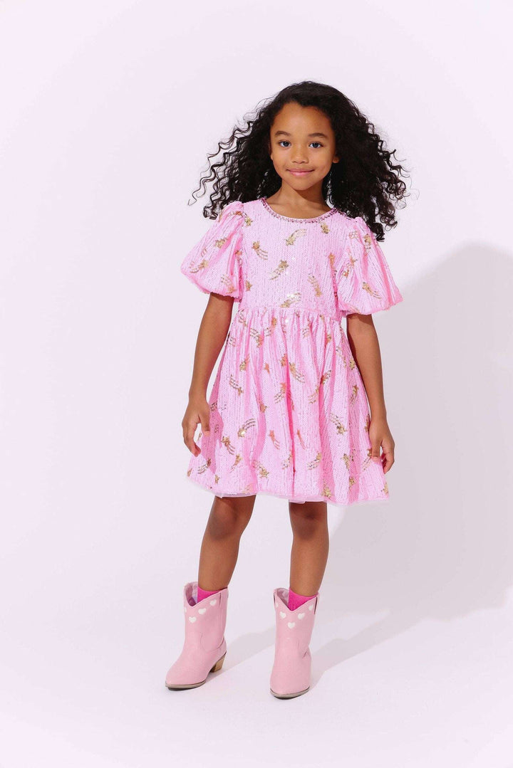 Lola & the Boys Shooting Star Sequin Gems Dress Skipper & Scout 