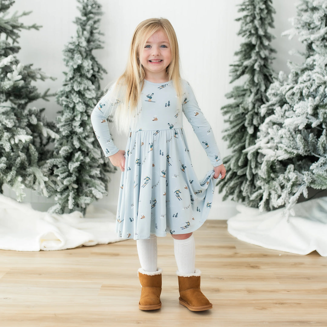 Kyte Baby Ski Print LS Twirl Dress